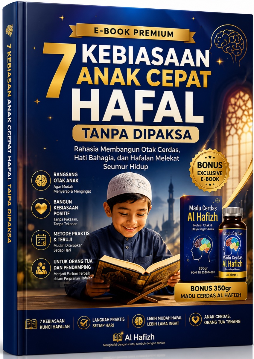 Cover e-book 7 Kebiasaan Anak Cepat Hafal Tanpa Dipaksa